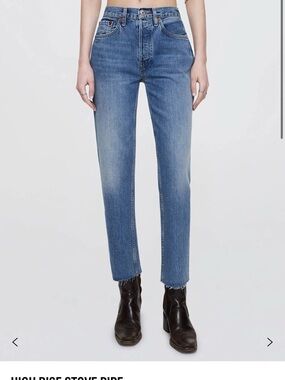 Re/done High-Rise Stove Pipe Jeans *READ*